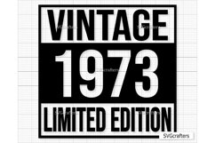 Vintage 1973 Svg Png, 50th birthday svg, 50 and fabulous svg Product Image 1