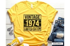 Vintage 1974 Svg Png, 49th birthday svg, 49 and fabulous svg Product Image 3