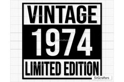 Vintage 1974 Svg Png, 49th birthday svg, 49 and fabulous svg Product Image 1