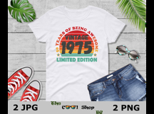 Vintage 1975 50 Years Of Being Awesome Png, Limited Edition Product Image 3