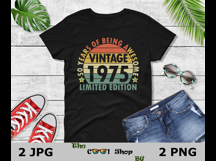 Vintage 1975 50 Years Of Being Awesome Png, Limited Edition Product Image 2