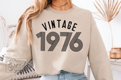 Vintage 1976 Retro SVG PNG - Hello Fifty - 50th Birthday Product Image 2