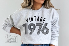 Vintage 1976 Retro SVG PNG - Hello Fifty - 50th Birthday Product Image 3