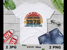 Vintage 1976 50 Years Of Being Awesome Png, Limited Edition Product Image 3