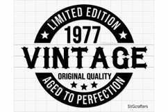 46th Birthday Svg Png, Vintage 1977 svg, Aged to perfection Product Image 1