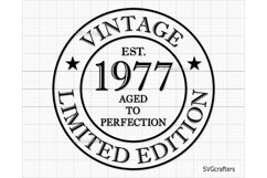 46th Birthday Svg Png, Vintage 1977 svg, Aged to perfection Product Image 1