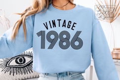 Vintage 1986 Retro SVG PNG - Hello Forty - 40th Birthday Product Image 2