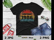 40 Years Of Being Awesome Vintage 1986 Limited Edition Png Product Image 2