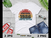 40 Years Of Being Awesome Vintage 1986 Limited Edition Png Product Image 3