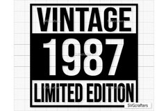 Vintage 1987 Svg Png, 36th birthday svg, 36 and fabulous svg Product Image 1