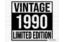 Vintage 1990 Svg Png, 33rd birthday svg, 33 and fabulous svg Product Image 1