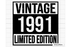Vintage 1991 Svg Png, 32nd birthday svg, 32 and fabulous svg Product Image 1