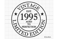28th Birthday Svg Png, Vintage 1995 svg, Aged to perfection Product Image 1
