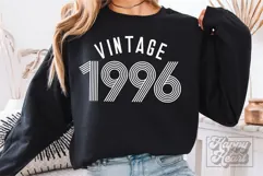 Vintage 1996 Retro SVG PNG - Hello Thirty - 30th Birthday Product Image 1