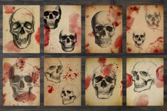 Bloody skull digital paper Product Image 2