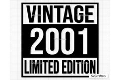 Vintage 2001 Svg Png, 22nd birthday svg, 22 and fabulous svg Product Image 1