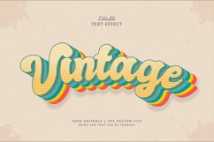 Text Effect Vintage Style 3D Vintage Product Image 1