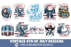 Vintage 4th of July Sublimation Bundle | Patriotic Designs Product Image 1