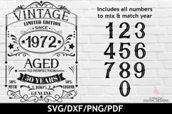 Vintage 50th birthday svg cut file Product Image 1