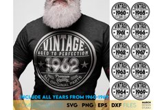 Vintage 60th Father Birthday Shirt SVG Gift Include 60 - 69 Product Image 1