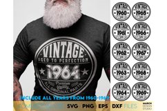 Vintage 60th Father Birthday Shirt SVG Gift Include 60 - 69 Product Image 4