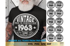 Vintage 60th Father Birthday Shirt SVG Gift Include 60 - 69 Product Image 3