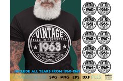 Vintage 60th Father Birthday Shirt SVG Gift Include 60 - 69 Product Image 2