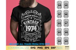 Vintage 50th Father Birthday Shirt SVG Gift Include 70-79 Product Image 3
