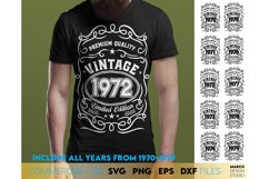Vintage 50th Father Birthday Shirt SVG Gift Include 70-79 Product Image 4