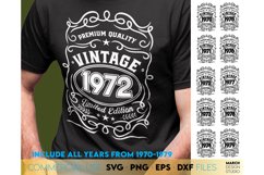 Vintage 50th Father Birthday Shirt SVG Gift Include 70-79 Product Image 1