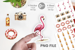 Vintage 70s Poolside Summer Sticker Product Image 1