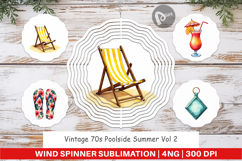 Vintage 70s Poolside Summer Wind Spinner Product Image 1