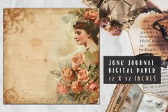 Vintage Flowers Junk Journal Scrapbook Paper Product Image 2