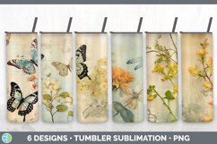 Bundle of six Decoupage Acacias Tumbler designs.