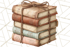 Dark Academia Clipart PNG Study Props Vintage Library Art Product Image 4