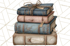 Dark Academia Clipart PNG Study Props Vintage Library Art Product Image 5
