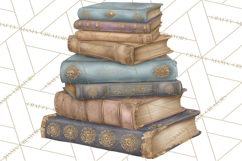 Dark Academia Clipart PNG Study Props Vintage Library Art Product Image 2