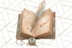 Dark Academia Clipart PNG Study Props Vintage Library Art Product Image 2