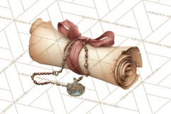 Dark Academia Clipart PNG Study Props Vintage Library Art Product Image 5