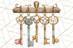 Dark Academia Clipart PNG Study Props Vintage Library Art Product Image 3
