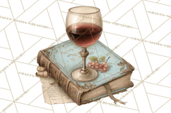 Dark Academia Clipart PNG Study Props Vintage Library Art Product Image 5