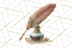 Dark Academia Clipart PNG Study Props Vintage Library Art Product Image 3