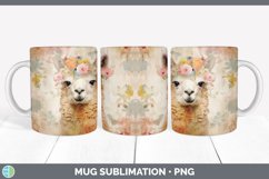 GorgeousDecoupage Alpacas Mug Wrap design.