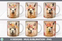 Bundle of six Decoupage Alpacas Mug Wrap designs.