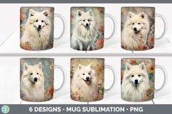 Bundle of six Decoupage American Eskies Mug Wrap designs.