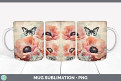 GorgeousDecoupage Anemones Mug Wrap design.