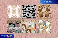 Vintage Angel Seamless Pattern Paper Packs Product Image 1