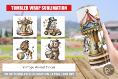 Tumbler Vintage Animal Circus Product Image 1