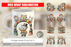 Mug Wrap Vintage Animal Circus Product Image 1