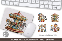 Mouse Pad Vintage Animal Circus Product Image 1